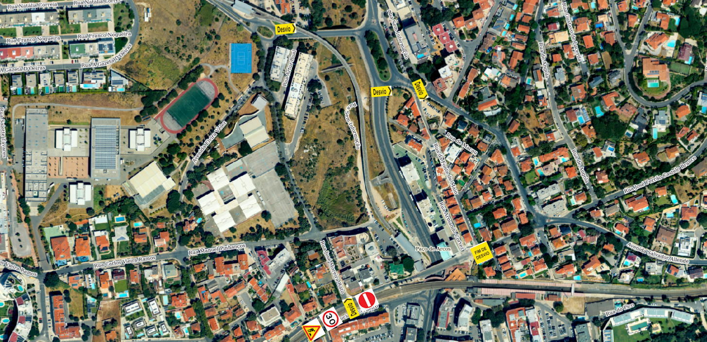 corte de trânsito Paço de Arcos