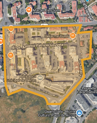 Mapa expansão ZEDL Oeiras biblioteca municipal
